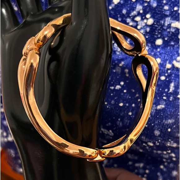 14K Gold Slip On Resin Core Bangle Bracelet - Picture 8 of 12